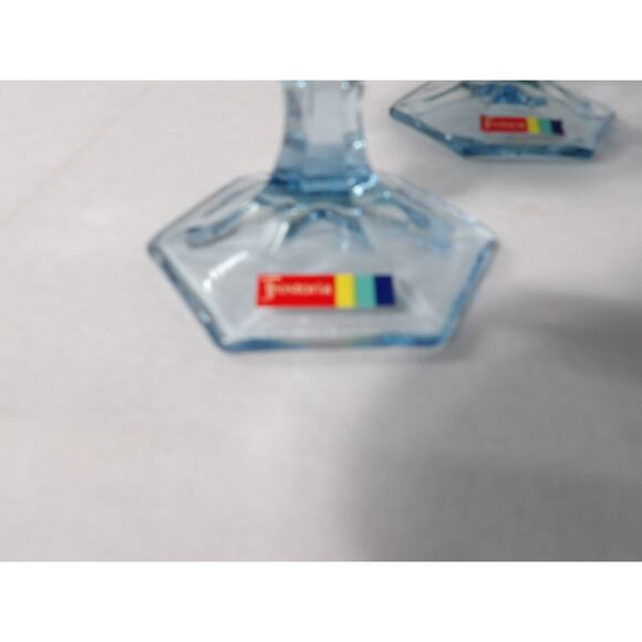 Fostoria Stemmed Glasses 5 1/8" Wine Goblet Blue Moonstone Light Blue NWT (4) - Picture 4 of 10